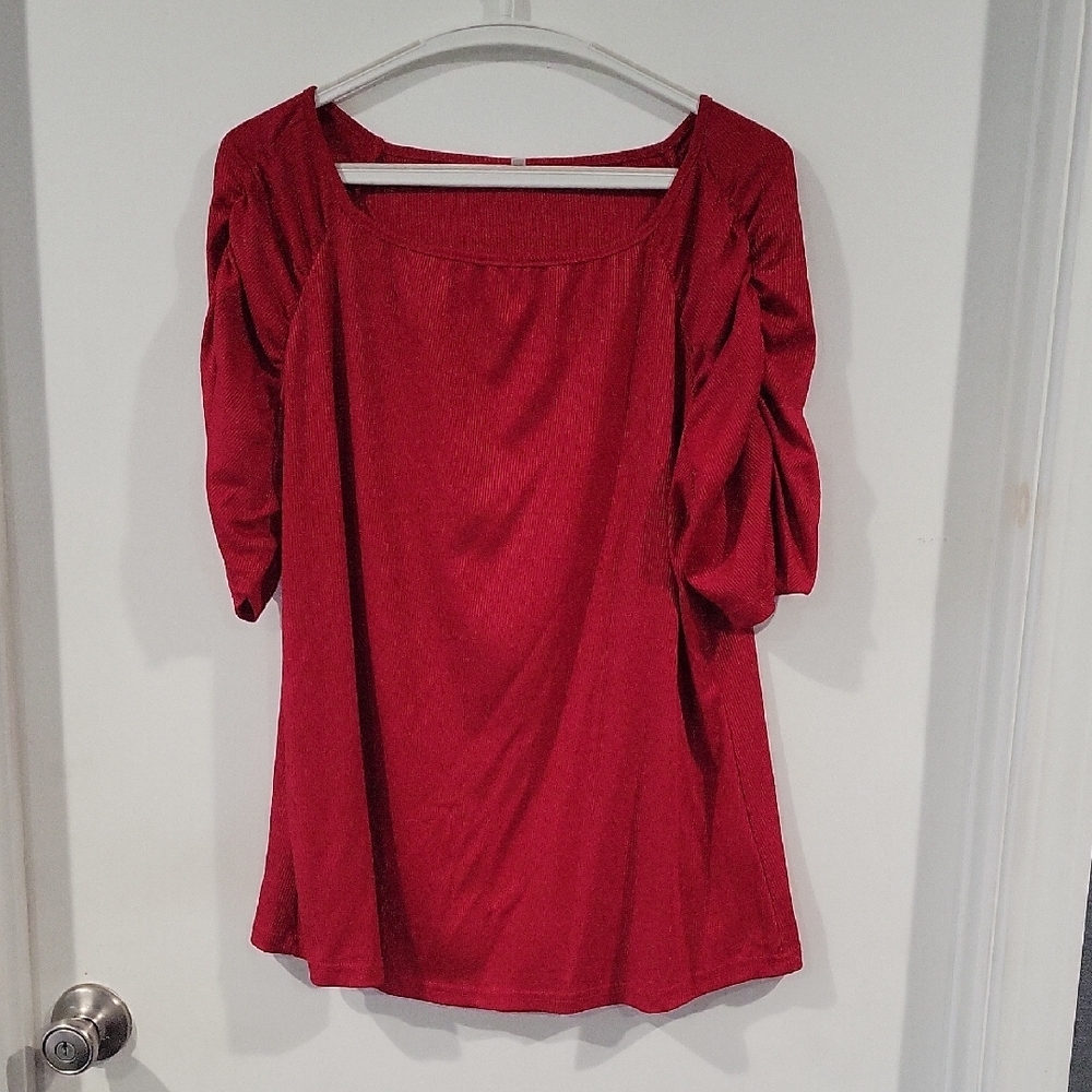 Elegant Red Women's Top
